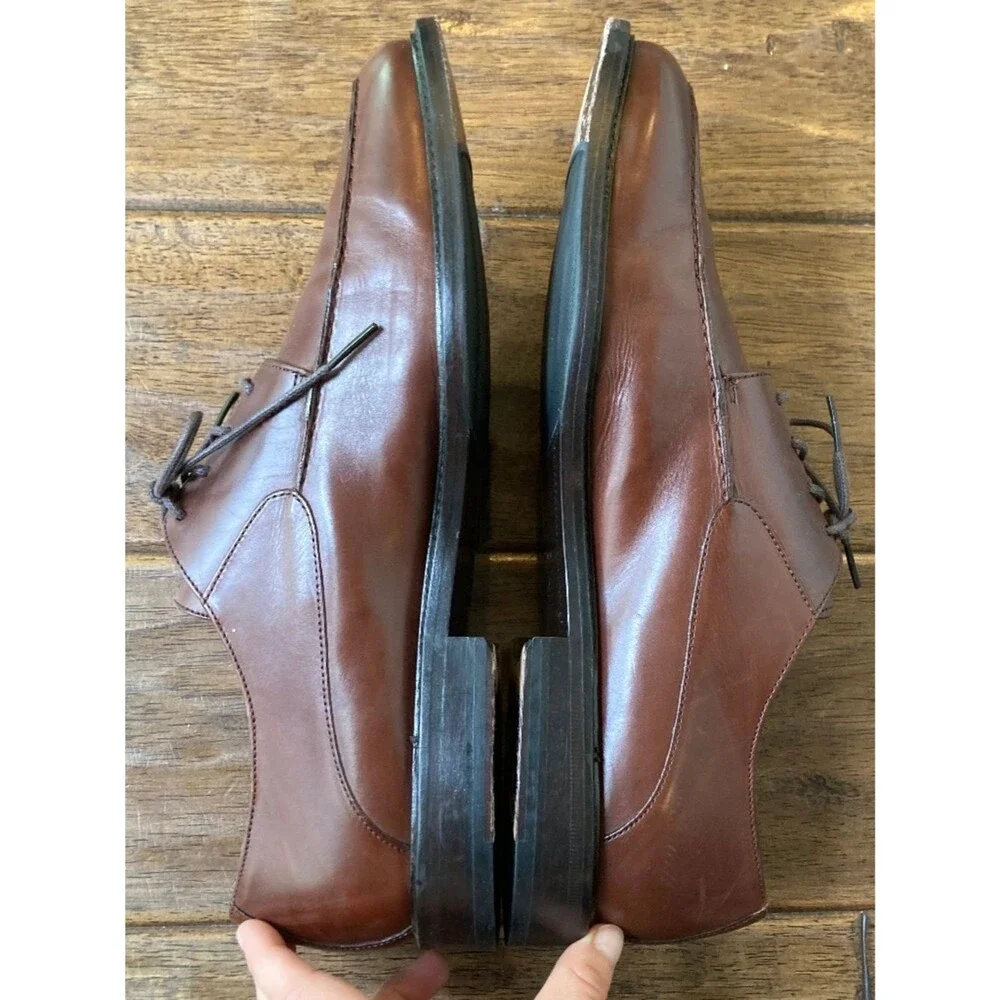 Johnston & Murphy Men's Brown Leather Split Toe Casual Oxford Dress Shoes 11 M